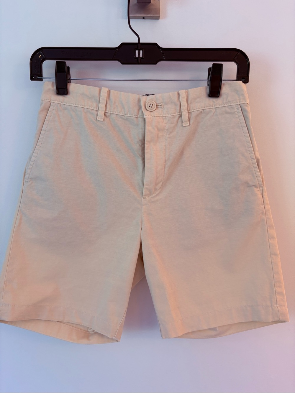 Boys JCrew Classic Chino Shorts in Light Beige